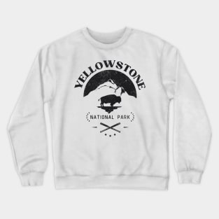 Yellowstone National Park Bison Camping Hiking Crewneck Sweatshirt